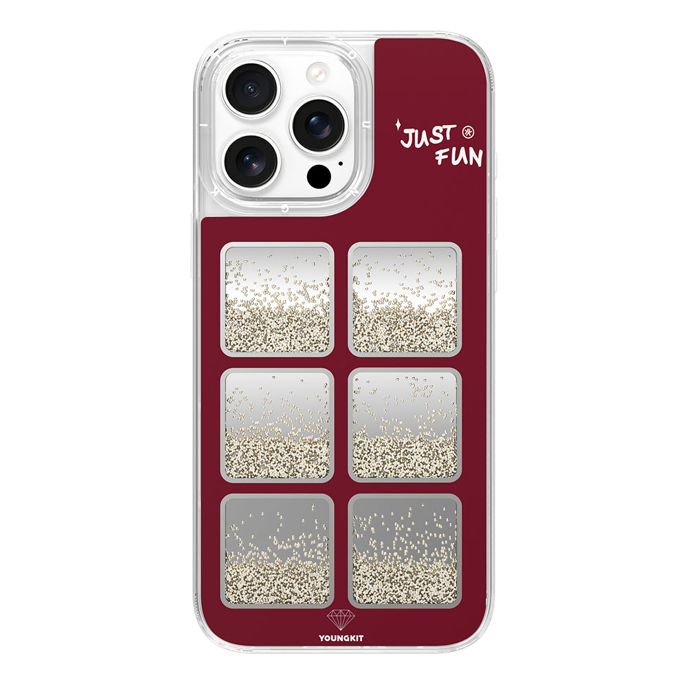 Youngkit Spirit Serisi iPhone 16 Pro Kılıf Aynalı ve Boncuklu Tasarım Telefon Kılıfı Youngkit Spirit Serisi iPhone 16 Pro Kılıf Aynalı ve Boncuklu Tasarım Telefon Kılıfı